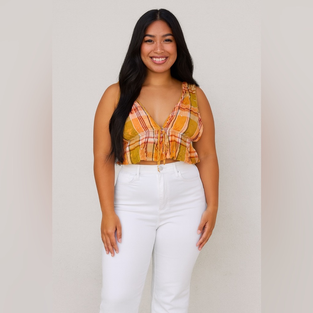 Aerie Multicolor Plaid Tank Top
